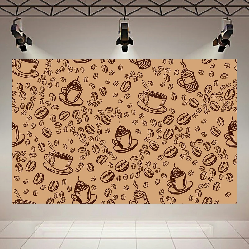 پوستر طرح مخمل قهوه مدل دانه ها کد AR303828