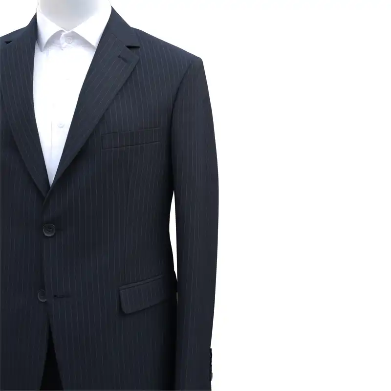 کت و شلوار مردانه مدل یقه انگلیسی دیپلمات رگولار فیت کد 210183 رنگ سرمه ای تیره