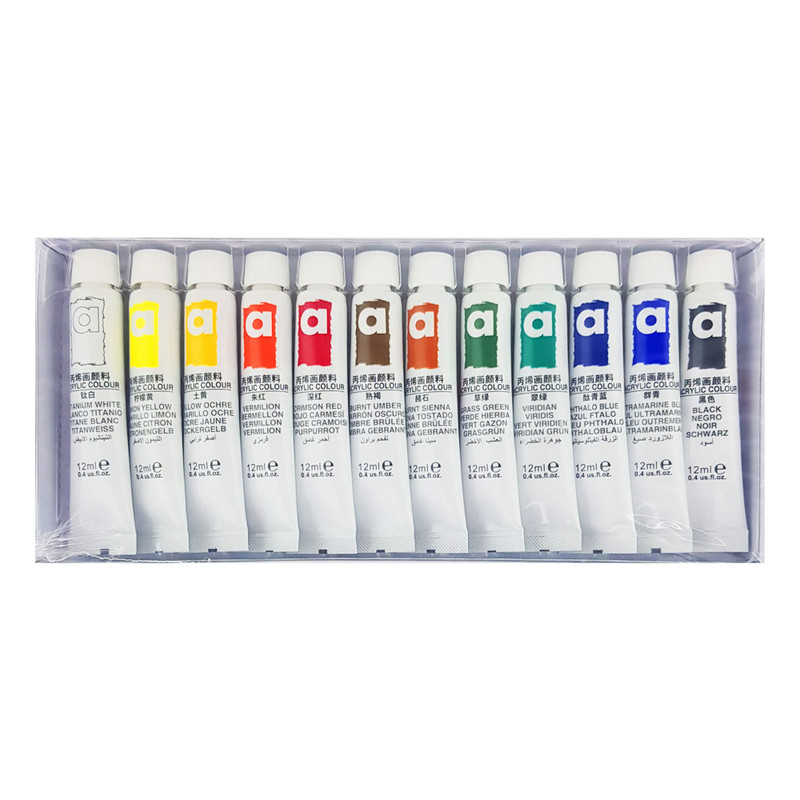 رنگ اکریلیک مگی ویپ مدل AR-01 حجم 12 میلی لیتر بسته 12 عددی