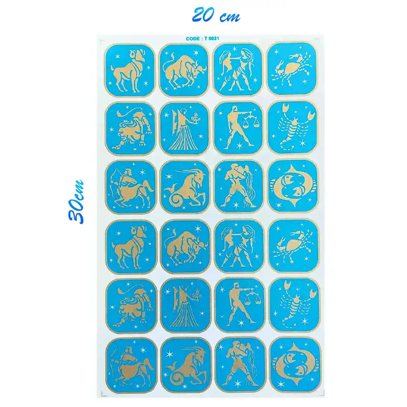 برچسب ترنسفر مدل سمبل دایره البروج کد AB