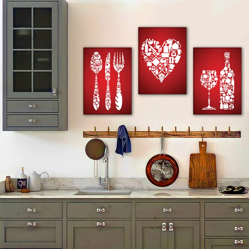 تابلو شاسی مدل آشپزخانه کد KIT9 مجموعه 3 عددی