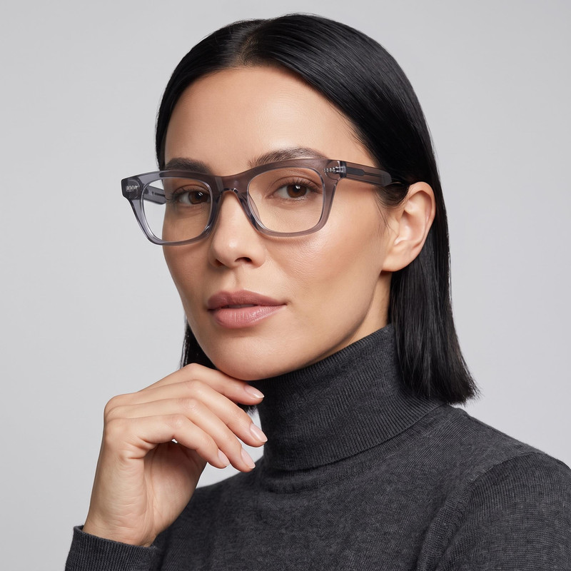 فریم عینک طبی ویفرر (Wayfarer) گپ مدل 8002C4 Pearl River مناسب برای صورت بیضی، گرد