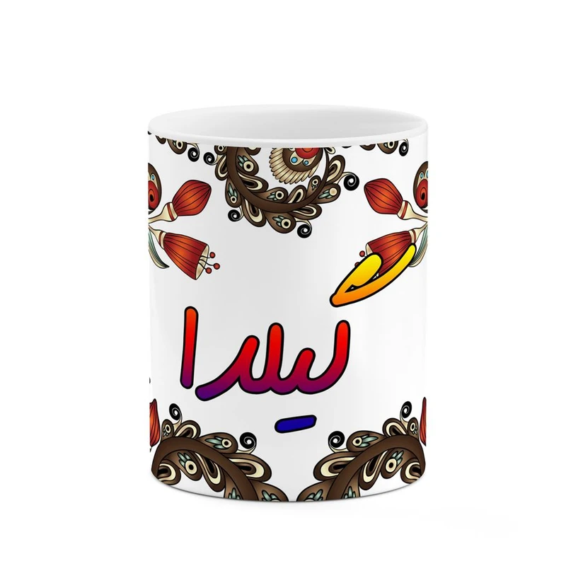 ماگ کاکتی مدل اسم گیلدا طرح سنتی گل و بته کد mgh46866