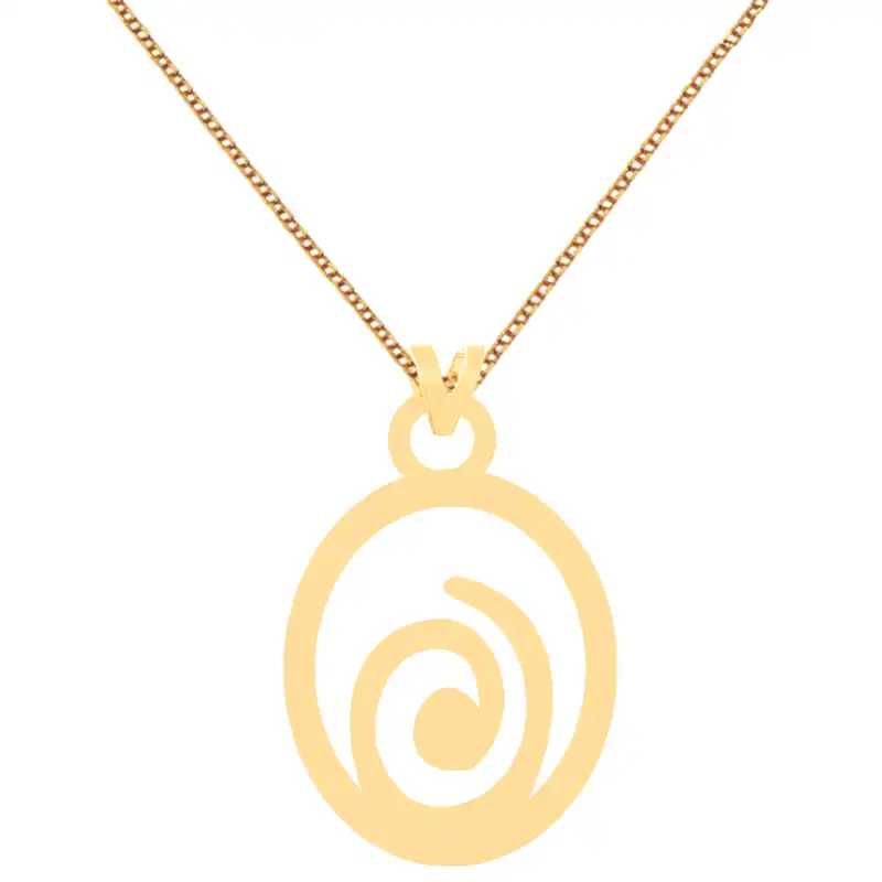 گردنبند طلا 18 عیار زنانه کرابو طرح پیچک مدل Kr7160