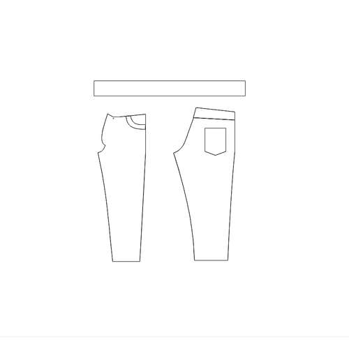 الگو خیاطی مدل شلوار زنانه مام استایل سایز 38 تا 42