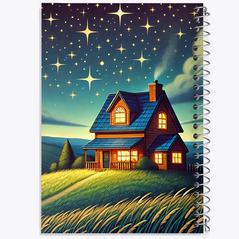 دفتر مشق 100 برگ خندالو طرح خانه کد N3431