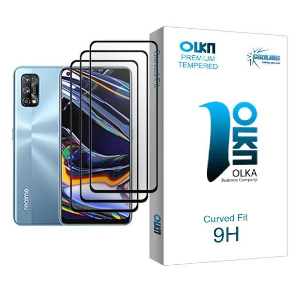 محافظ صفحه نمایش کولینگ مدل Olka Glass MIX003 مناسب برای گوشی موبایل ریلمی 7 Pro بسته سه عددی
