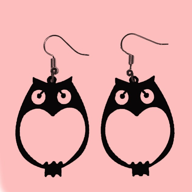 گوشواره دخترانه مدل جغد E.GHD.TN