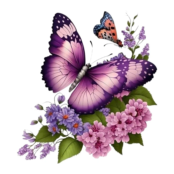 استیکر پارچه و لباس پاد آفرین مدل پروانه گل کد 647