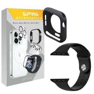 sprig Perfect Set model strap suitable for Apple watch Series SE 2022 Aluminum Case 44mm / SE 2021 Aluminum Case 44mm / Series 5 44mm / Series 6 44mm / SE 44mm with cover