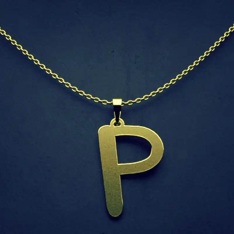 گردنبند طلا 18 عیار زنانه مدوپد مدل حرف P کد H3-1-1196