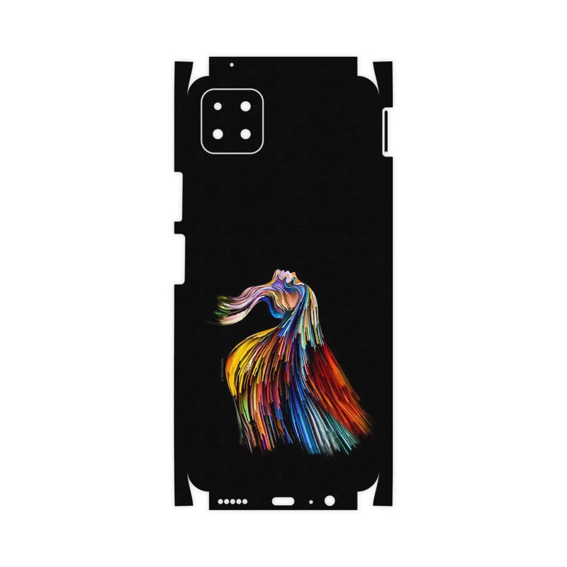 برچسب پوششی ماهوت مدل Rainbow Hair Digital Art-FullSkin مناسب برای گوشی موبایل هوآوی Nova Y60