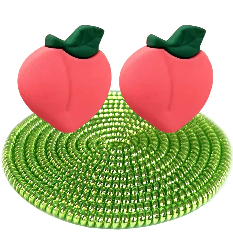 محافظ کابل شارژ و هندزفری رینیکا مدل Peach Heart KK 03 مجموعه 3 عددی