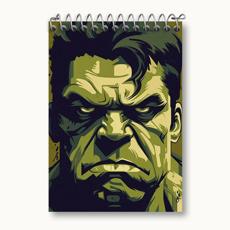 دفتر یادداشت 50 برگ خندالو طرح هالک مارول (Marvel) کد N1767