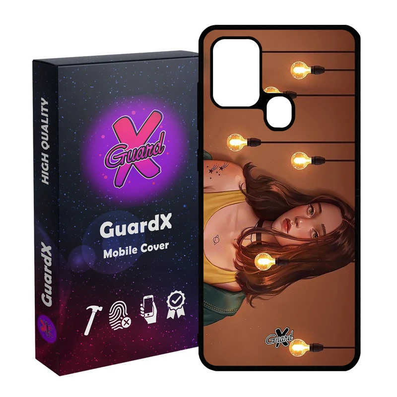 کاور گارد ایکس طرح Girl مدل Glass10034 مناسب برای گوشی موبایل سامسونگ Galaxy A21s