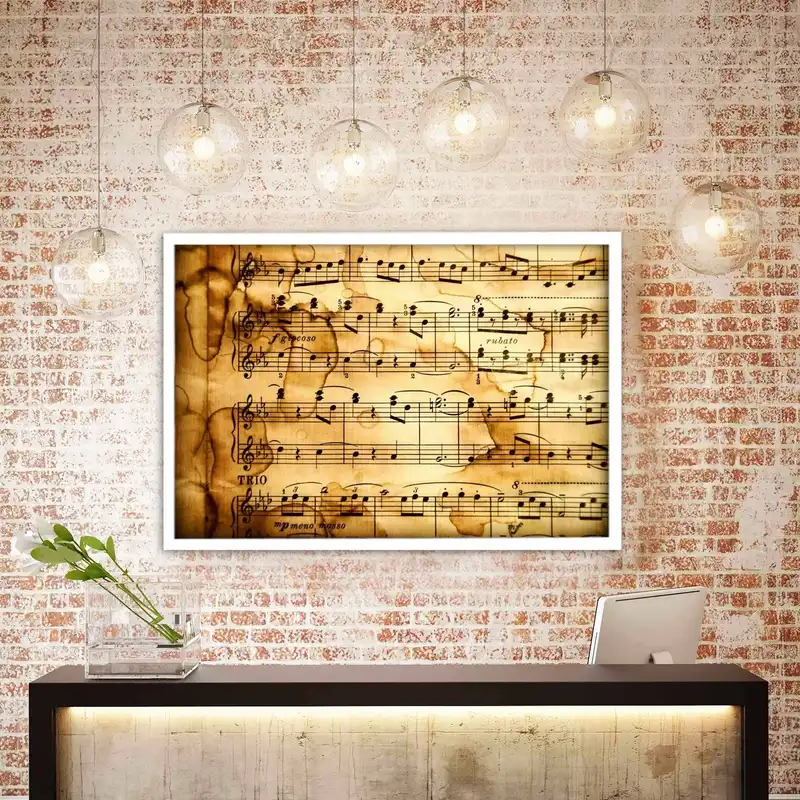 تابلو بکلیت طرح نت موسیقی مدل W6048