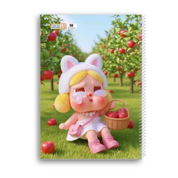 دفتر مشق 50 برگ سیمی آپادانا مدل Cry Baby کد 002