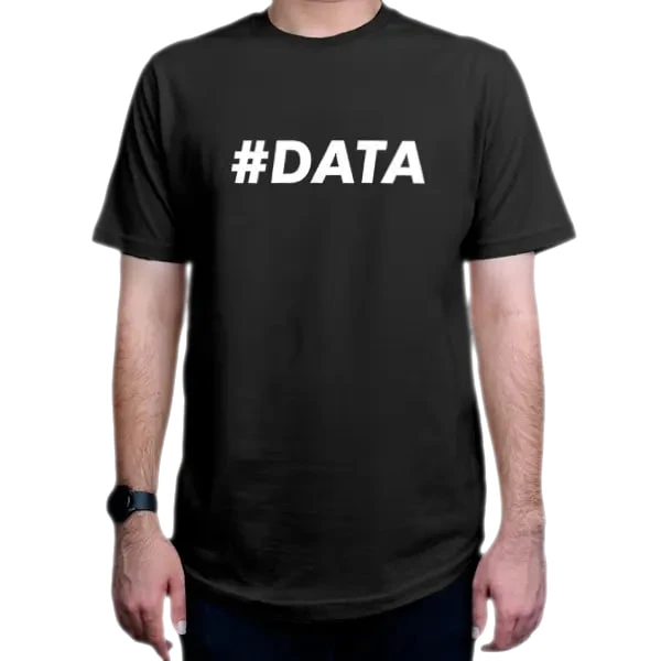 تی شرت آستین کوتاه مردانه مدل برنامه نویسی طرح DATA#
