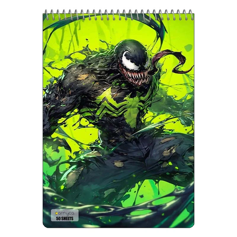 دفتر نقاشی 50 برگ سیمی کارنیکا طرح ونوم Venom کد 48126