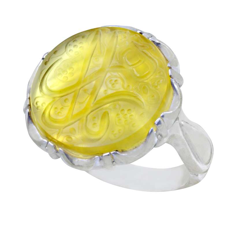 انگشتر نقره مردانه مدل عقیق خطی  کد 5k