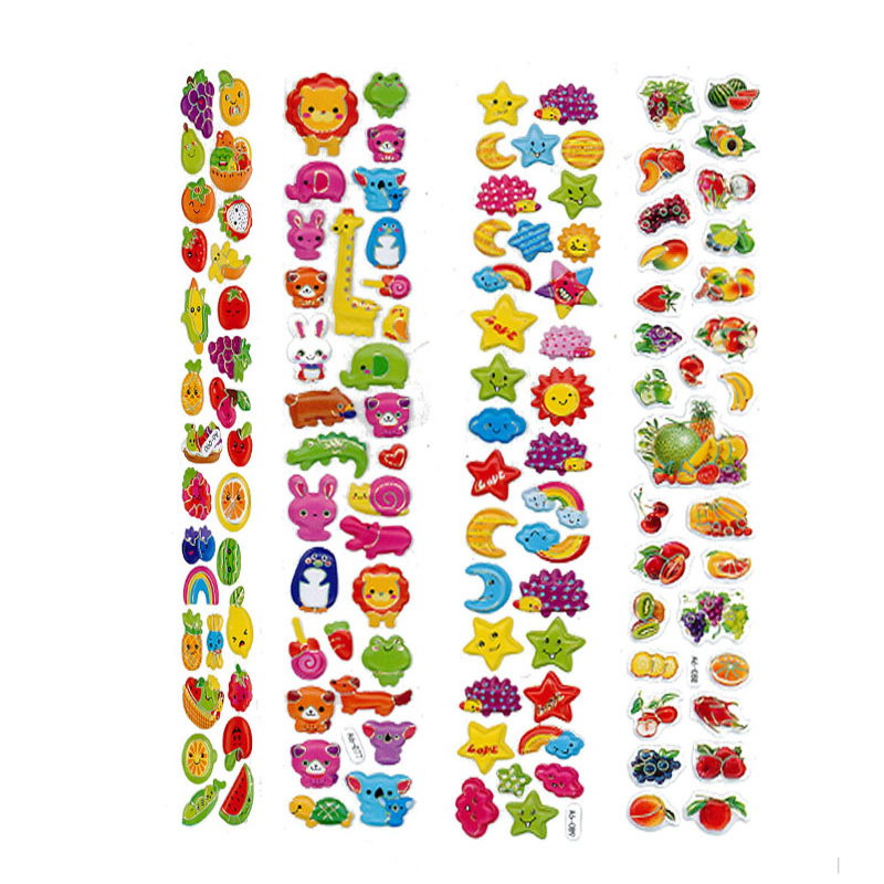 استیکر کودک طرح حیوانات و میوه و ستاره کد TT111 مجموعه 4 عددی -  - 2