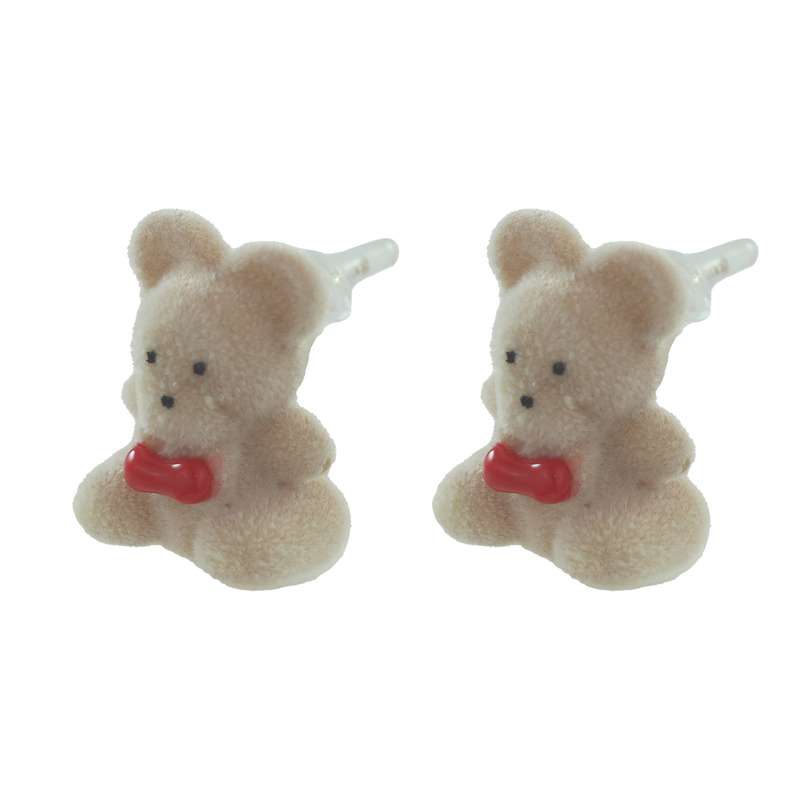 گوشواره دخترانه مدل خرس مهربان کد AAC-217