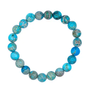 دستبند سنگی زنانه مانا جم مدل آزوریت