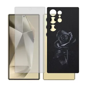 Glass Together model matte screen protector for Samsung Galaxy S24 Ultra mobile phone with back cover sticker