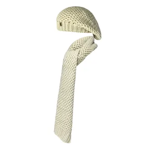 ست کلاه و شال گردن بافتنی مدل سام 423