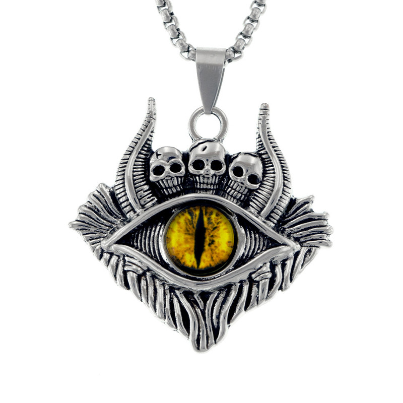 گردنبند مردانه برانت طرح چشم اژدها