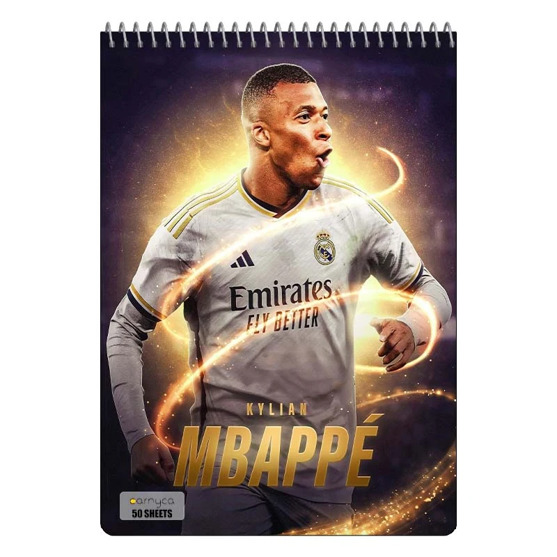 دفتر نقاشی 50 برگ سیمی کارنیکا طرح ام باپه Mbappe کد 99583