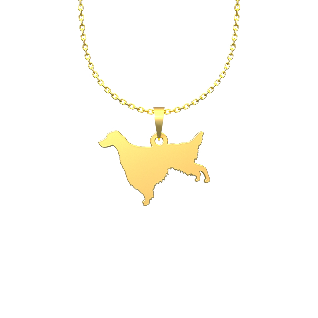 گردنبند طلا 18 عیار زنانه مدوپد مدل سگ کد J3-1-1170