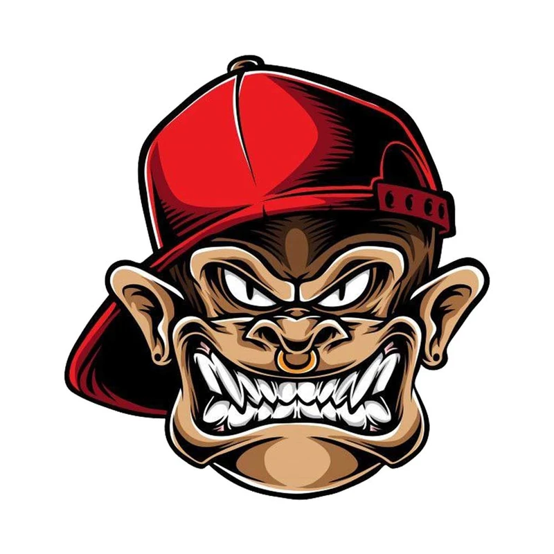 استیکر پارچه و لباس پاد آفرین مدل میمون باحال بامزه کد 1711