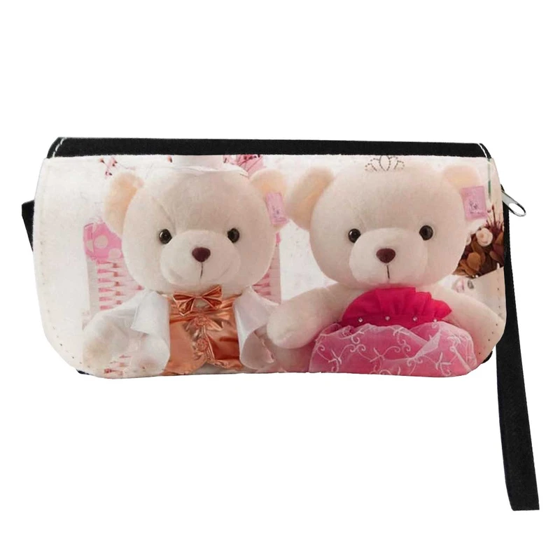   جامدادی مدل دوزیپ طرح خرس عروسکی کد NI599