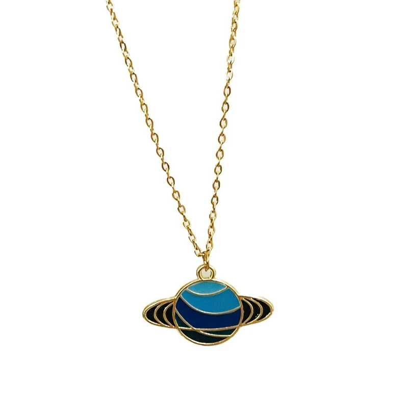 گردنبند زنانه مدل زحل رنگی