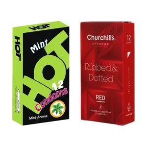 کاندوم چرچیلز مدل Hot Gel بسته 12 عددی به همراه کاندوم هات مدل Mint بسته 12 عددی