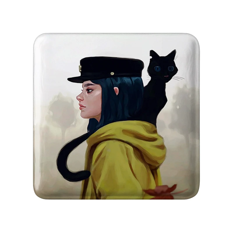 مگنت خندالو طرح کورالاین Coraline  مدل مربعی کد 20798