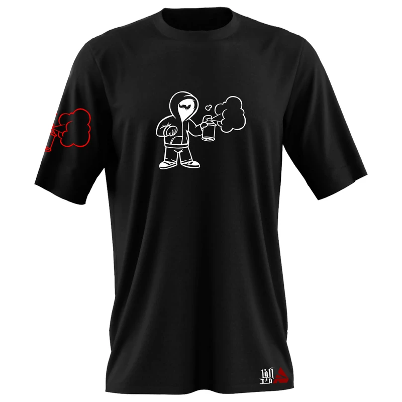 تی شرت آستین کوتاه مردانه مدل  b0143  رنگ مشکی  