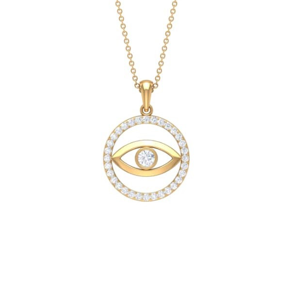 گردنبند طلا 18 عیار زنانه قیراط طرح دایره کد GH1648