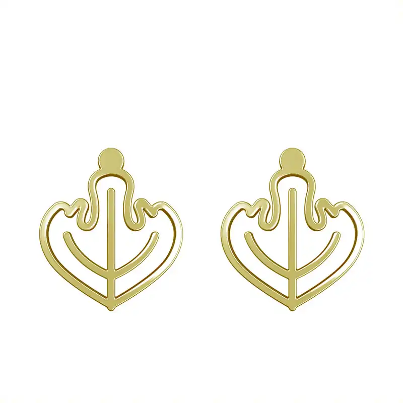 گوشواره طلا 18 عیار زنانه مدوپد مدل برگ کد GA1-15928