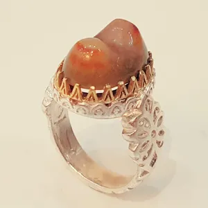 انگشتر نقره مردانه مدل سنگ باباقوری کد P9030