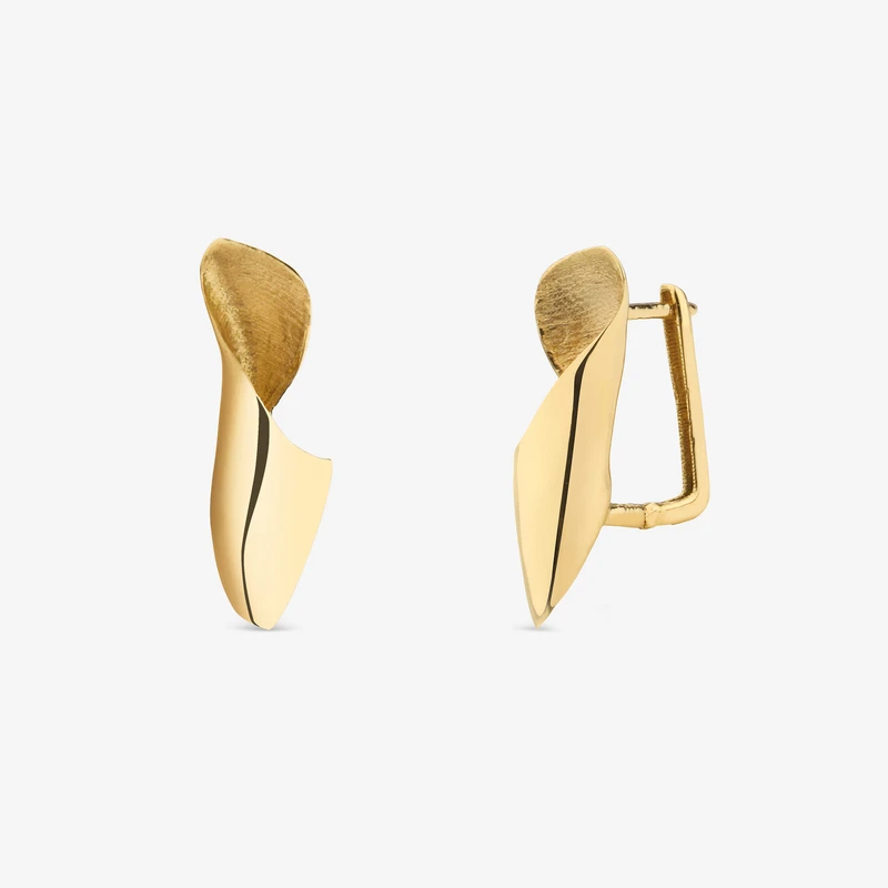 گوشواره کلیپسی طلا 18 عیار زنانه گلدم مدل E125001
