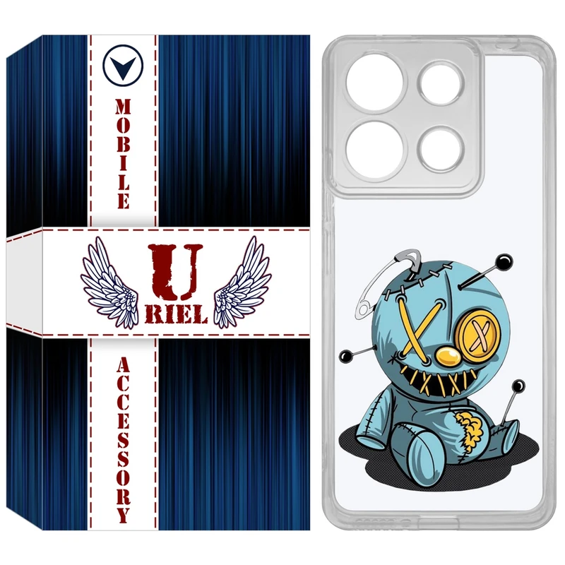 کاور یوریل مدل Clear کد 68 طرح عروسک مناسب برای گوشی موبایل شیائومی Redmi Note 13 4G