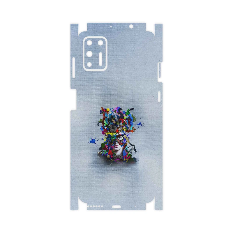 برچسب پوششی ماهوت مدل Collage of surreal Portrait of Women 4-FullSkin مناسب برای گوشی موبایل موتورولا Moto G9 Plus