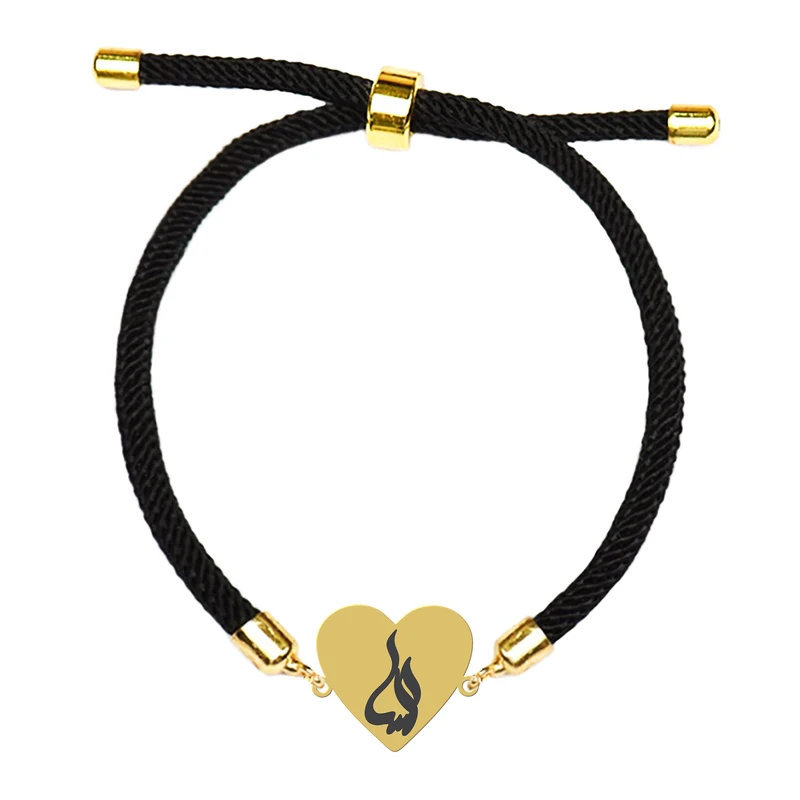 دستبند بندی زنانه هایکا طرح قلب و اسم السا کد bd.jh 512