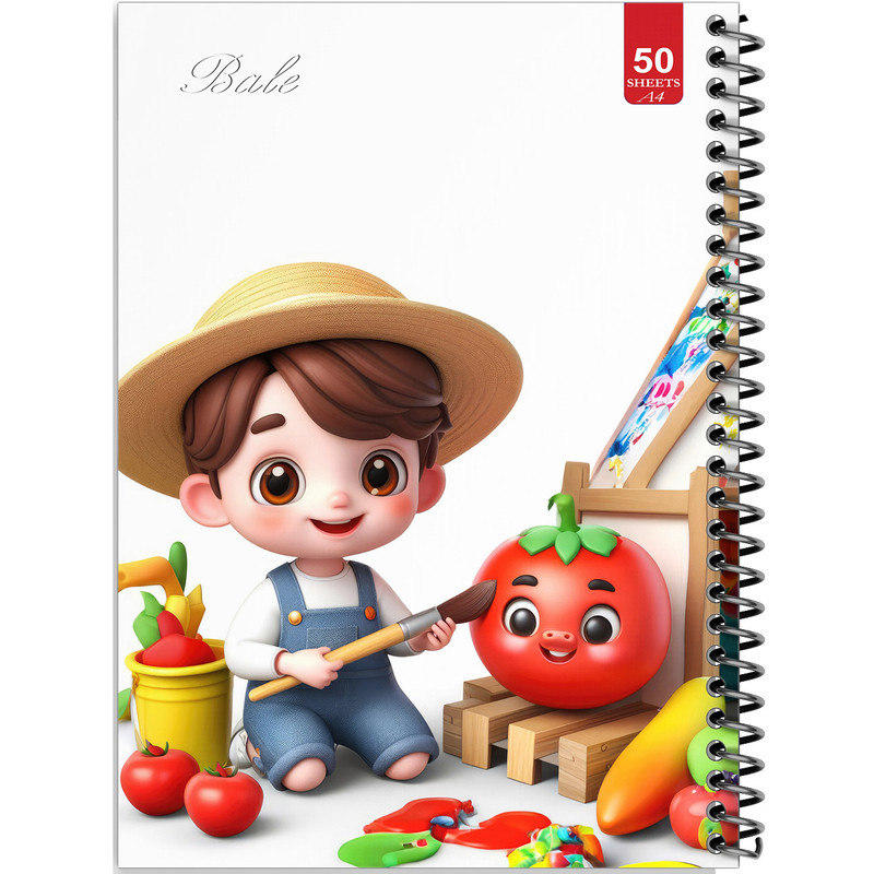 دفتر نقاشی 50 برگ انتشارات بله طرح پسر هنرمند کد A4-L609