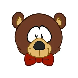 استیکر چوبی کودک مدل خرسی کد 003