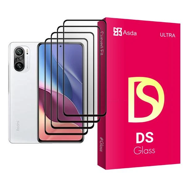 محافظ صفحه نمایش آسدا مدل DS Glass MIX004 مناسب برای گوشی موبایل شیائومی Redmi K40 بسته چهار عددی