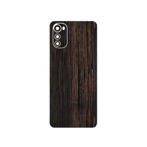 MAHOOT Burned_Wood Cover Sticker for Motorola Moto E32s