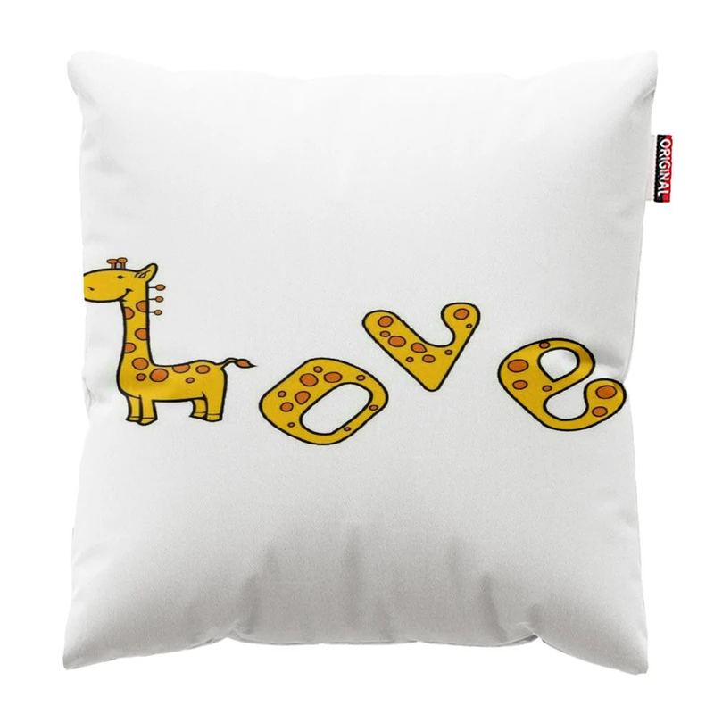 کوسن پاد آفرین مدل لاو زرافه ای  کد 1566 سایز 30*30 سانتی متر